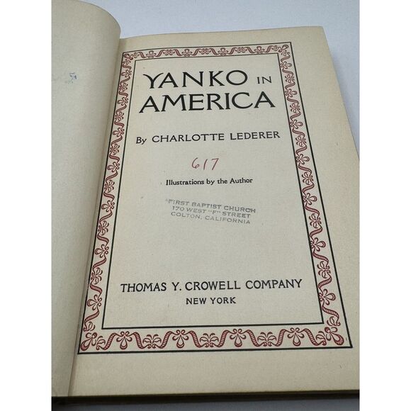 Yanko In America By Charlotte Lederer 1943 Hardcover Ex Library Book - Picture 9 of 11